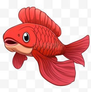 有沒有更多簡潔風格的紅龍魚頭像？