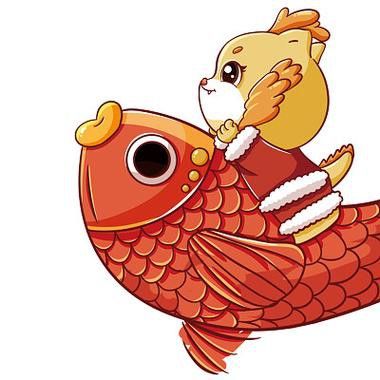 有沒有更多簡潔風格的紅龍魚頭像？