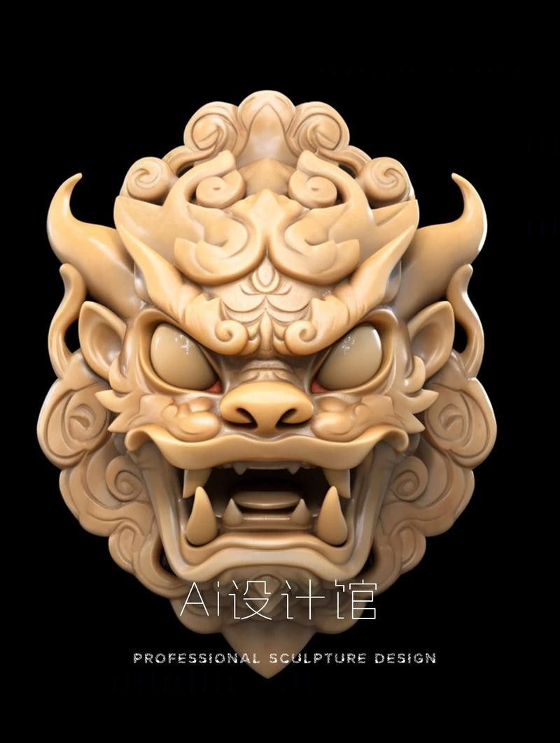 給我一些現代風格的雕刻龍頭圖片
