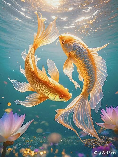 龍魚背景圖片可愛