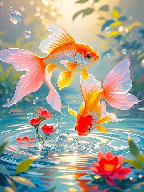 龍魚背景圖片可愛
