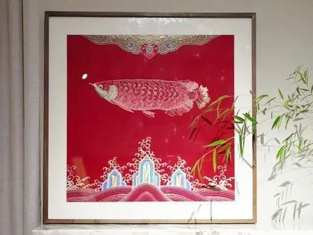 紅龍魚金龍魚壁畫圖片大全