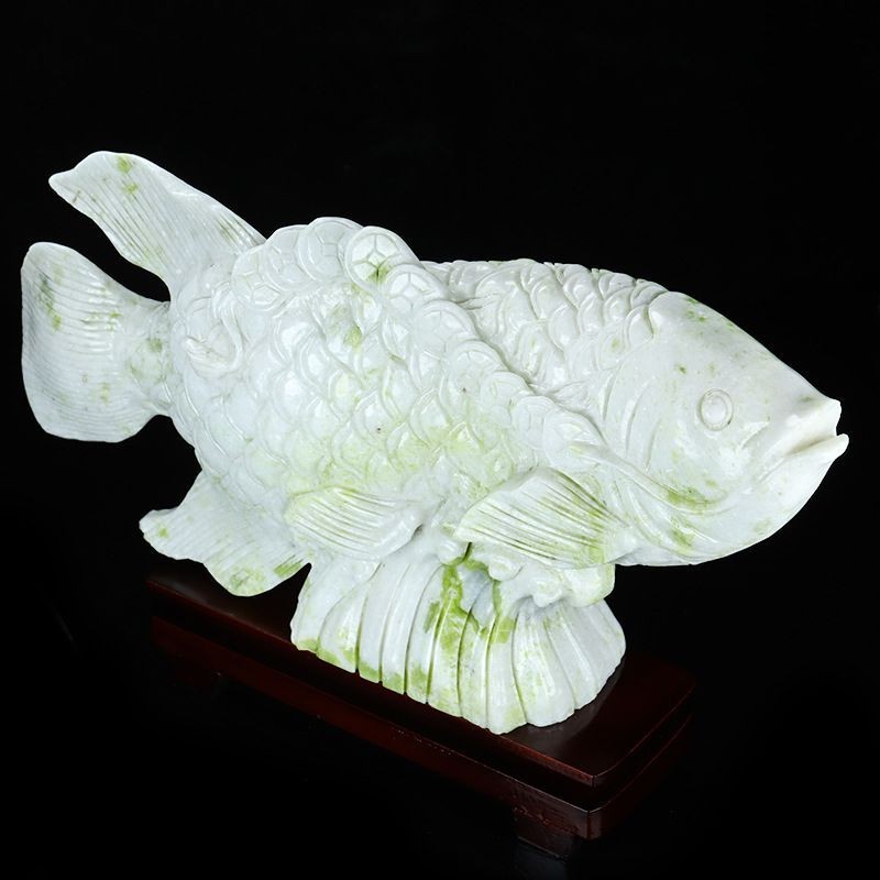 玉龍魚擺件