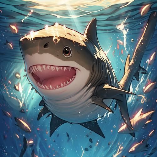 魔鯊魚正面圖片