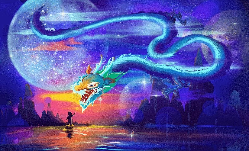 有沒有動態效果的霸氣龍圖？