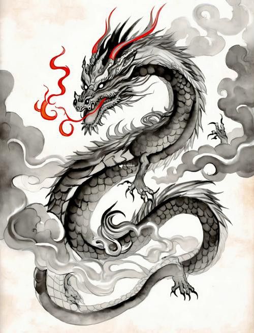 還有哪些畫作中的龍頭朝向右側(cè)？