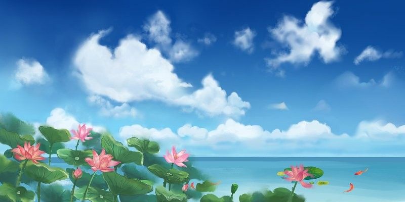龍魚背景圖片大全可愛卡通版