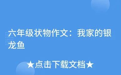 龍魚的作文300字怎么寫：養(yǎng)龍魚的作文300字怎么寫，龍魚的作文300字怎么寫