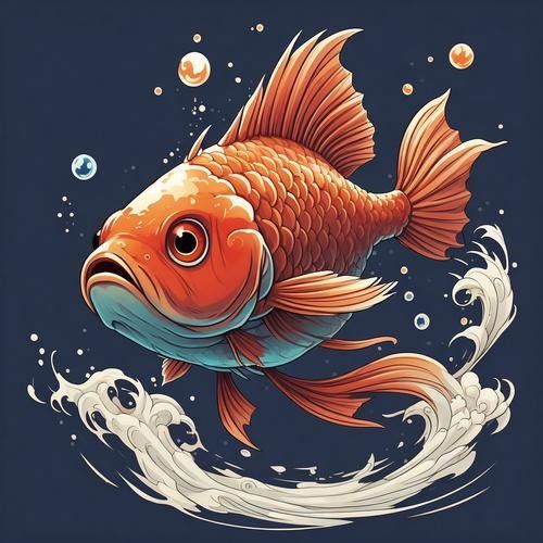 龍魚背景圖片大全可愛動漫版