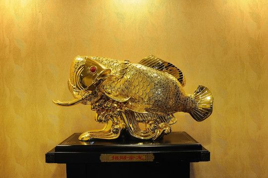 金龍魚金擺件：金龍魚金擺件吉祥如意元寶寓意著吸八方財源納萬福之意 金龍魚金擺件：金龍魚金擺件吉祥如意元寶寓意著吸八方財源納萬福之意 龍魚百科 第2張