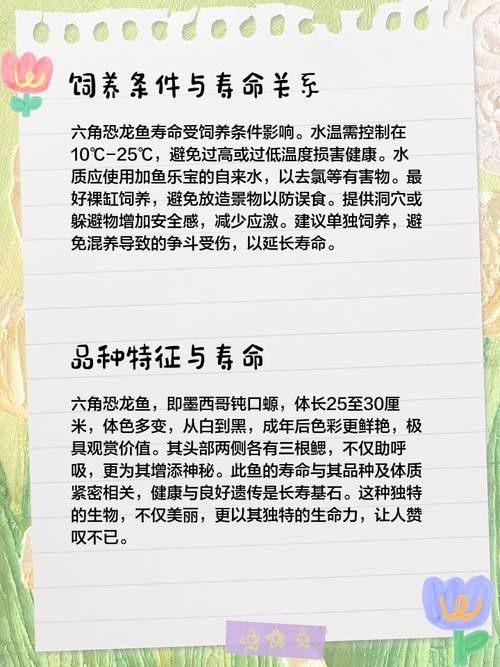六角恐龍魚的壽命圖