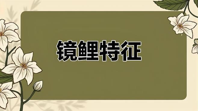 鏡鯉和三道鱗的區別