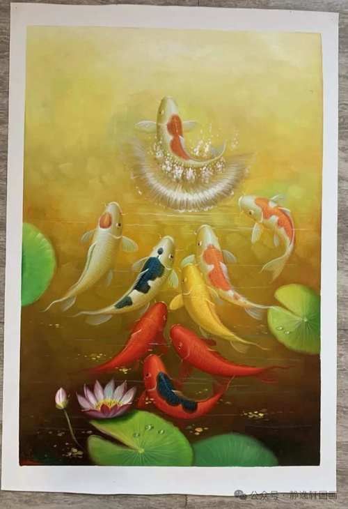 金龍魚立體畫圖片