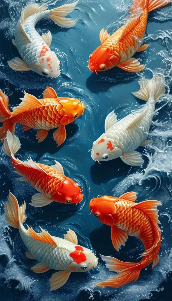給我一些招財轉運魚的壁紙圖片