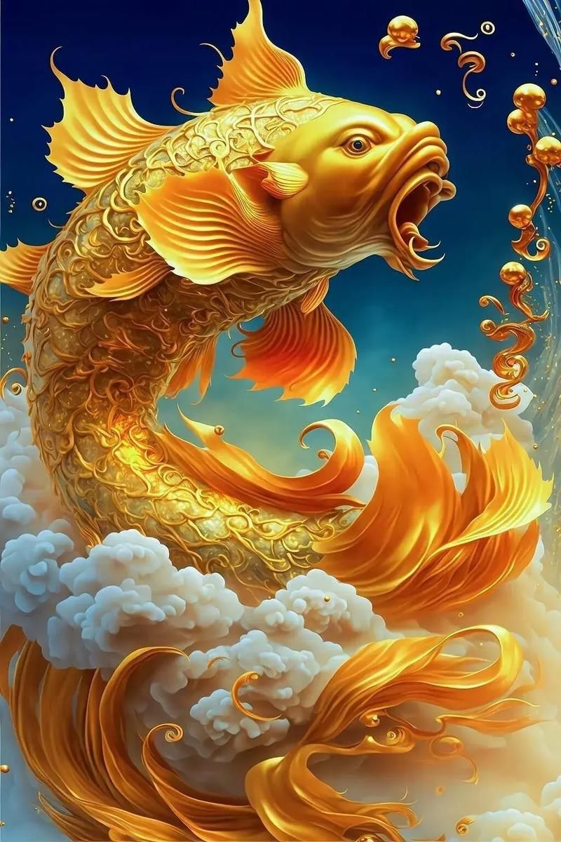 給我一些招財轉運魚的壁紙圖片