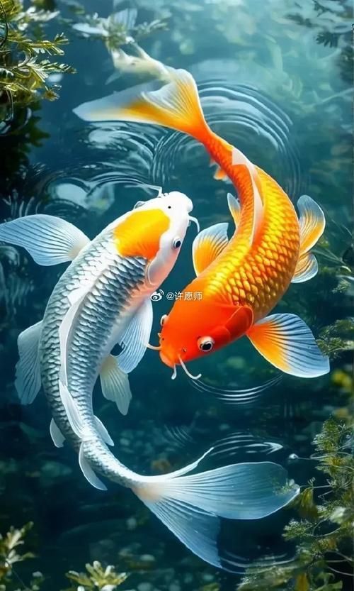 給我一些招財轉運魚的壁紙圖片