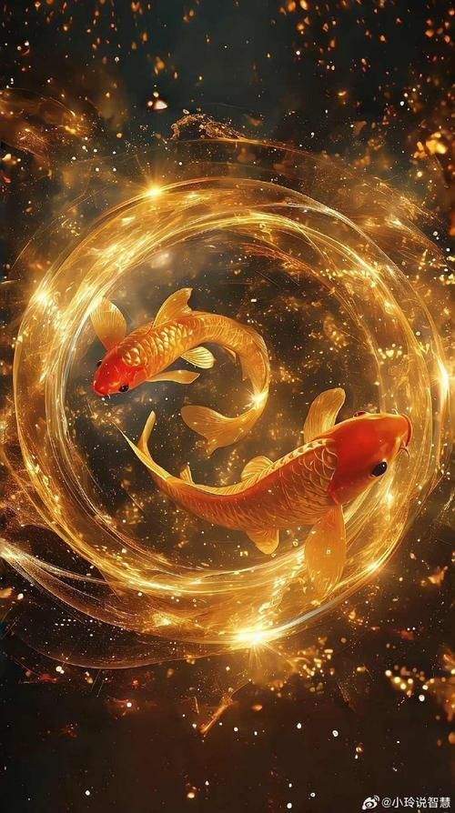 給我一些招財轉運魚的壁紙圖片