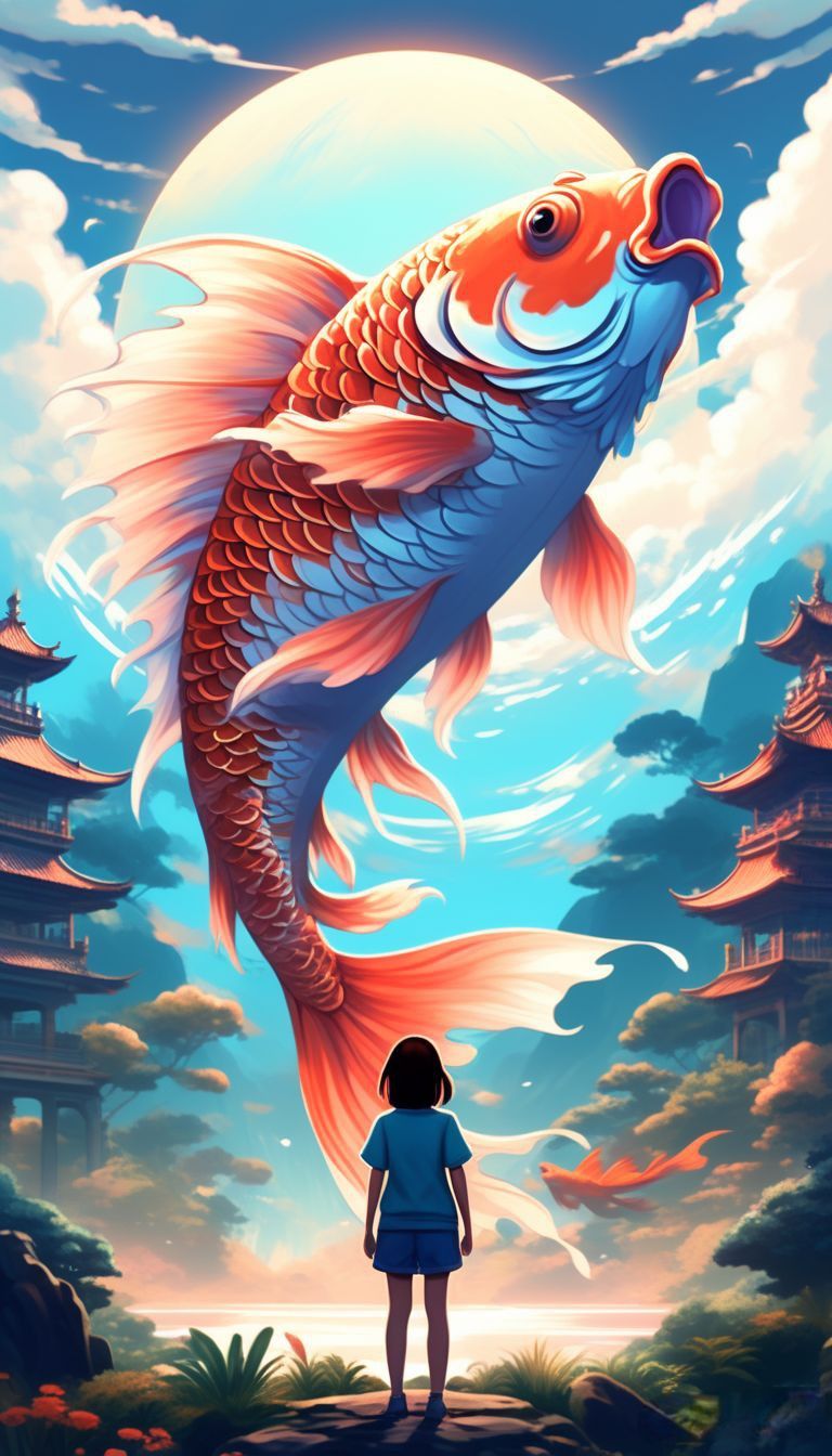 給我一些招財轉運魚的壁紙圖片