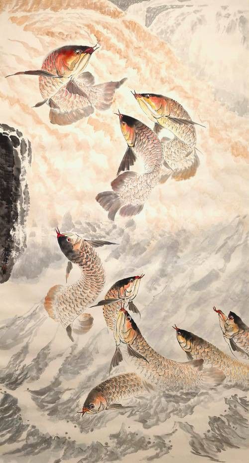 國畫金龍魚圖片大全大圖視頻 國畫金龍魚圖片大全大圖視頻 龍魚百科 第11張