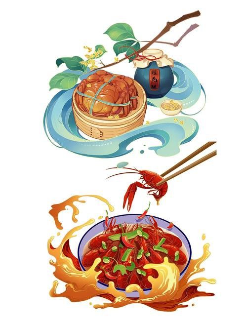 國潮風(fēng)格的卡通龍蝦圖片示例 國潮風(fēng)格的卡通龍蝦圖片示例 龍魚百科 第3張