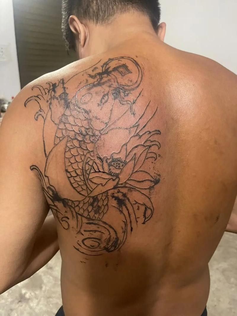 龍魚紋身圖案大全圖片