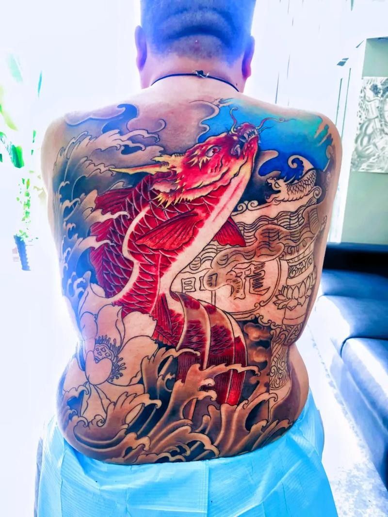 龍魚紋身圖案大全圖片