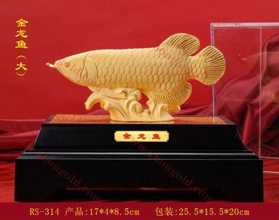 純金金龍魚擺件（純金金龍魚擺件的寓意）