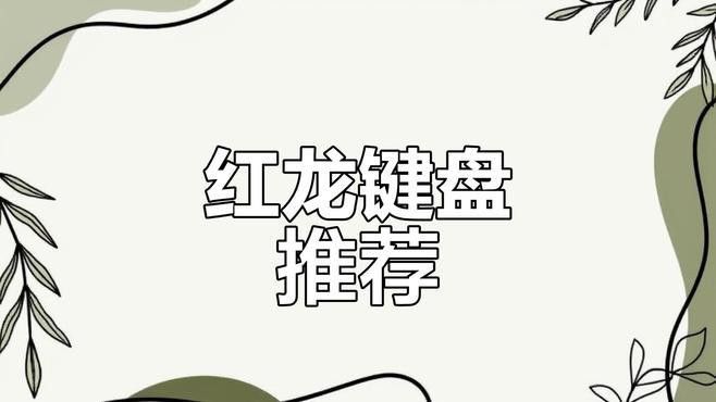 紅龍鍵盤中哪款性價比最高？