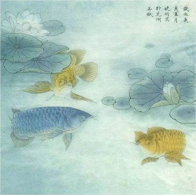 國(guó)畫金龍魚的畫法步驟，國(guó)畫金龍魚的畫法技巧，國(guó)畫金龍魚配景繪制方法