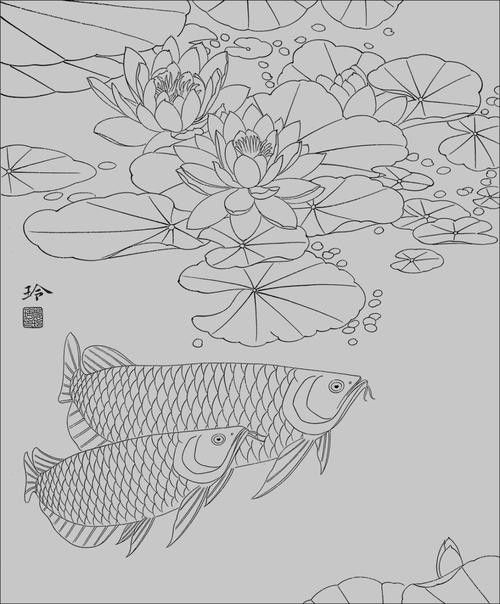 國畫龍魚圖片大全