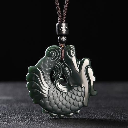 和田玉龍魚釣墜