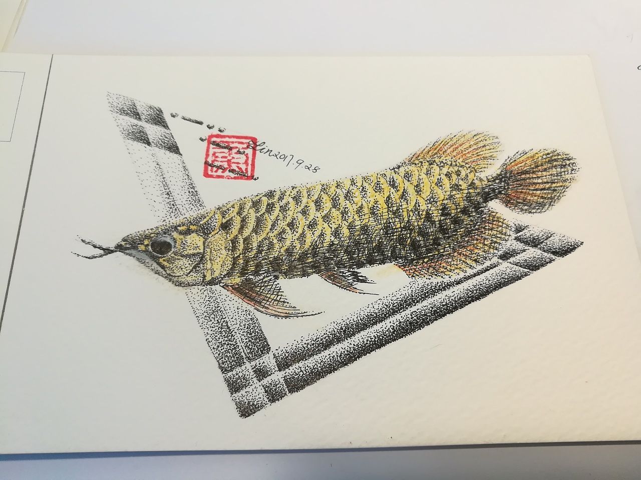 畫金龍魚的大師作品（中國畫金龍魚作品《金龍魚》張利宏代表作品欣賞）