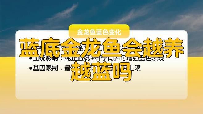 金龍魚(yú)的顏色為什么一直變