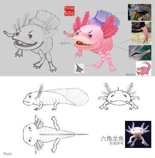 恐龍魚的圖片大全簡筆畫