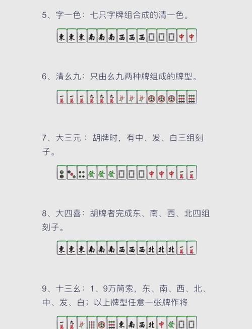 麻將13種胡法圖片
