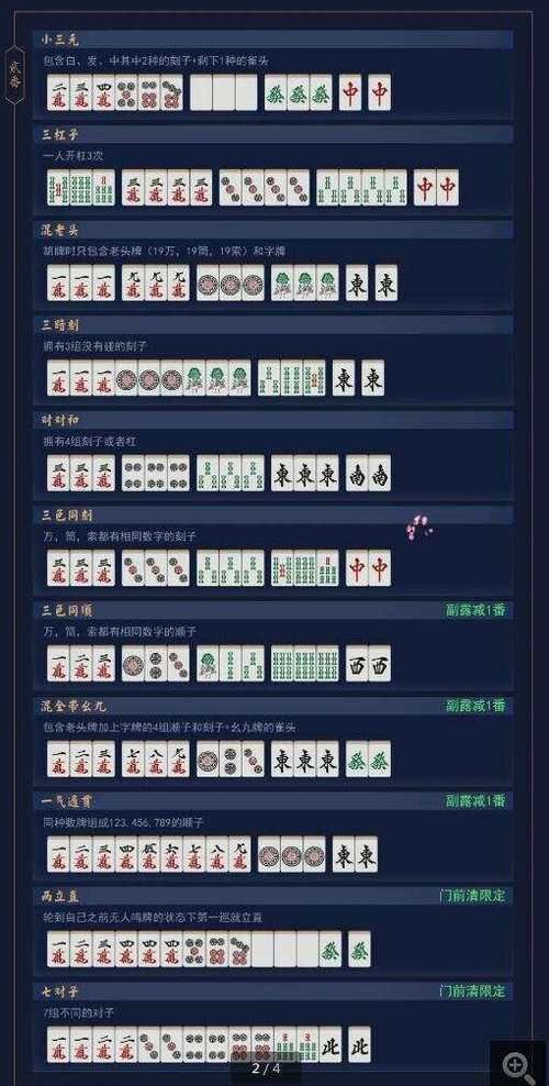 麻將13種胡法圖片