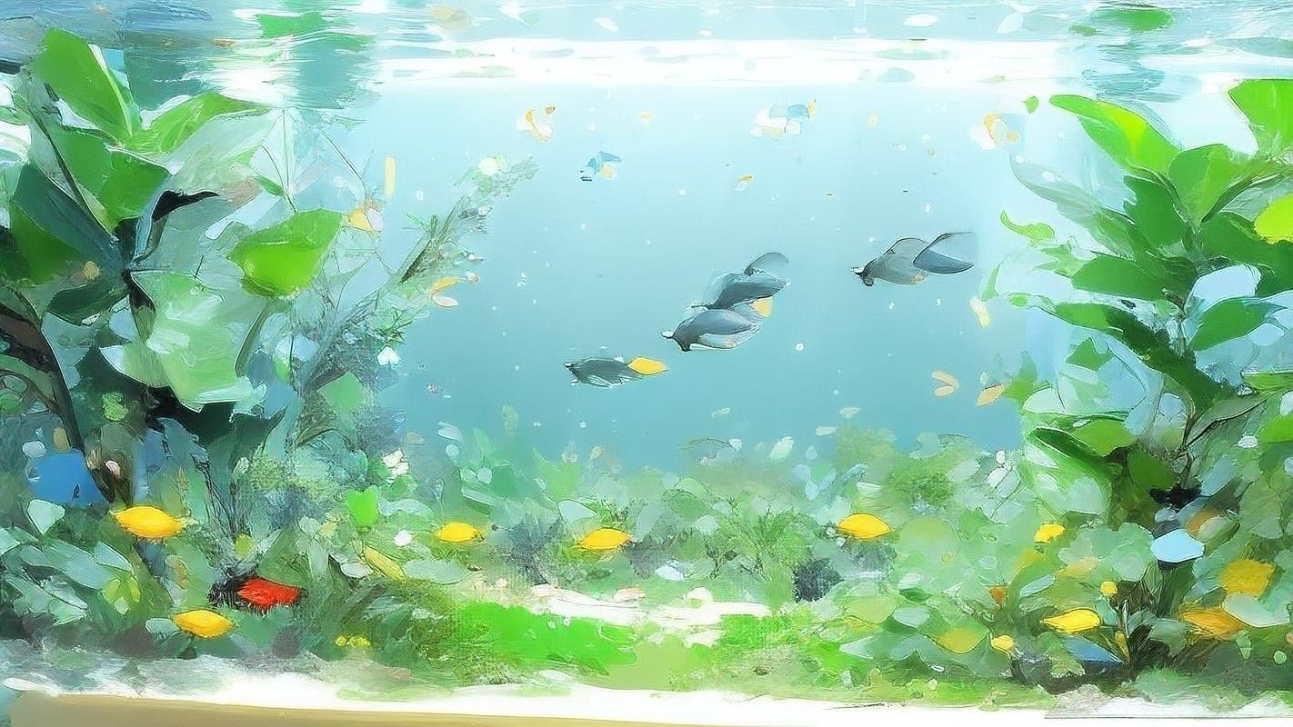 養(yǎng)龍魚(yú)魚(yú)缸背景圖