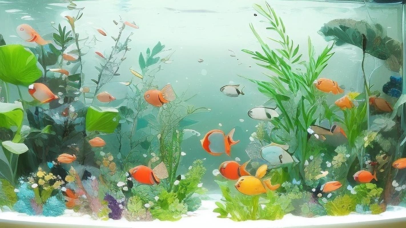 養(yǎng)龍魚(yú)魚(yú)缸背景圖