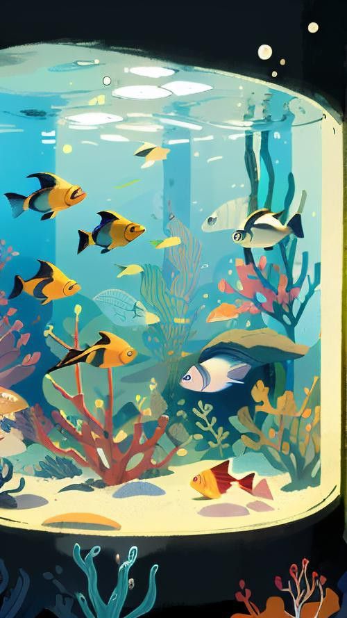 養(yǎng)龍魚(yú)魚(yú)缸背景圖