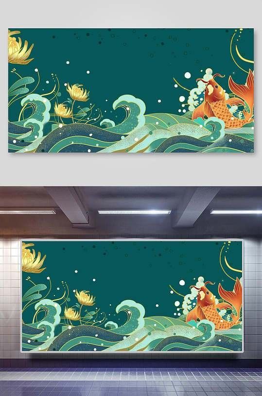 金龍魚背景圖片素材無水印