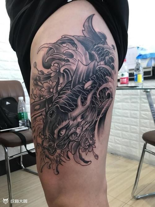 龍魚紋身圖案100個圖片