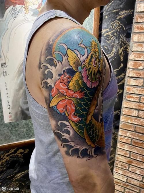 龍魚紋身圖案100個圖片