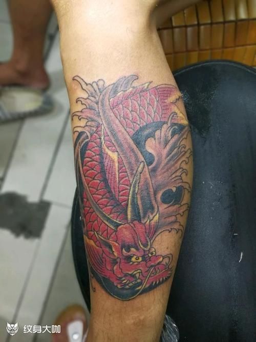 龍魚紋身圖案100個圖片