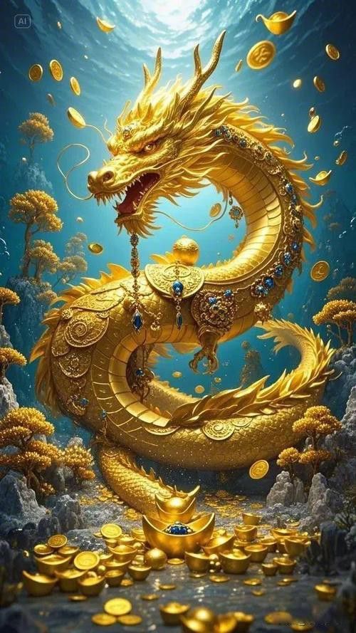 提供幾張更簡約風格的金龍頭像