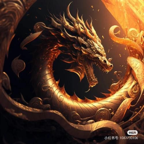 提供幾張更簡約風格的金龍頭像