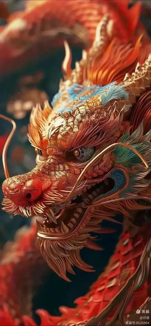 提供幾張更簡約風格的金龍頭像