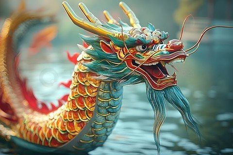 提供幾張更簡約風格的金龍頭像