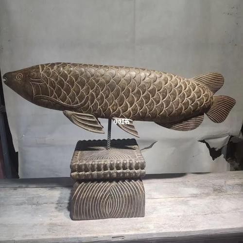 石雕金龍魚擺件