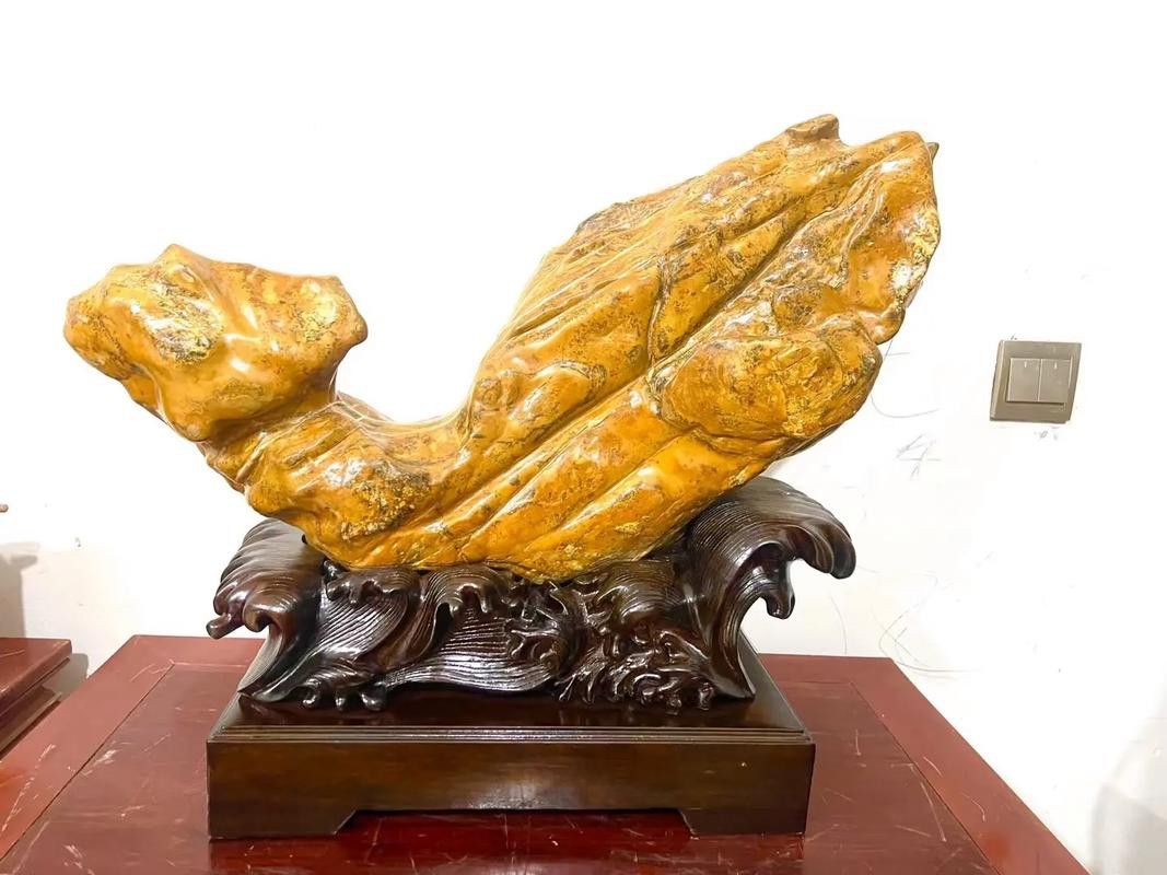 石雕金龍魚(yú)擺件