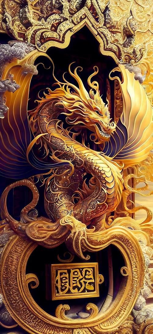 金龍頭像圖片高清壁紙 金龍頭像圖片高清壁紙 龍魚百科 第38張